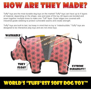 VIP TUFFY'S TUFFY ALLIGATOR DURABLE SOFT DOG TOY