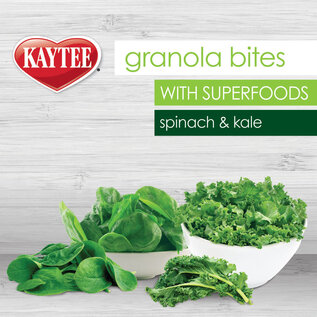 KAYTEE GRANOLA BITES WITH SUPERFOODS W/ SPINACH & KALE 4.5 OZ. BAG