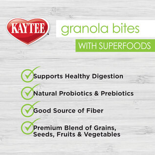 KAYTEE GRANOLA BITES WITH SUPERFOODS W/ SPINACH & KALE 4.5 OZ. BAG