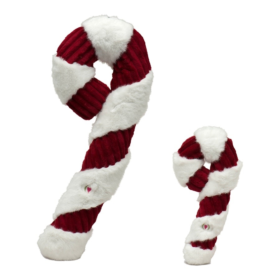HuggleHounds Candy Cane Plush Dog Toy HuggleHounds Candy Cane Plush Dog Toy