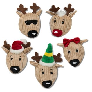 HUGGLE HOUNDS HUGGLEHOUNDS DOG HOLIDAY WEE BALL ASSORTED STYLES 4"