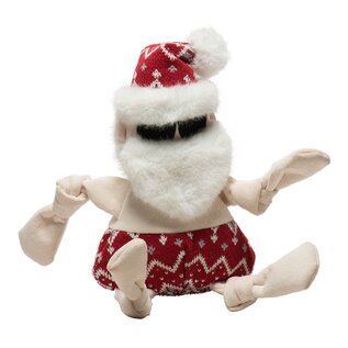 HUGGLE HOUNDS HUGGLEHOUNDS DOG HOLIDAY BEACH BUM SANTA KNOTTIE SMALL 10"