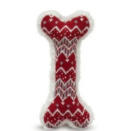 HUGGLE HOUNDS HUGGLEHOUNDS DOG HOLIDAY FROST BONE SMALL 12 INCH