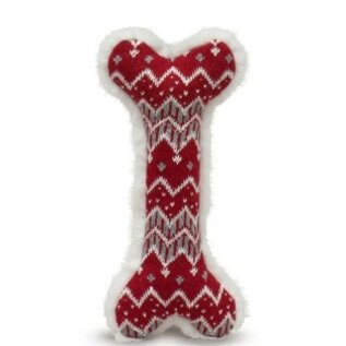 HUGGLE HOUNDS HUGGLEHOUNDS DOG HOLIDAY FROST BONE SMALL 12 INCH