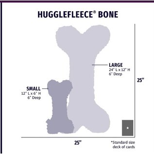 HUGGLE HOUNDS HUGGLEHOUNDS DOG HOLIDAY FROST BONE SMALL 12 INCH