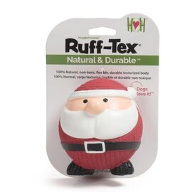 HUGGLE HOUNDS HUGGLEHOUNDS DOG HOLIDAY RUFF-TEX SANTA BALL LARGE 4"