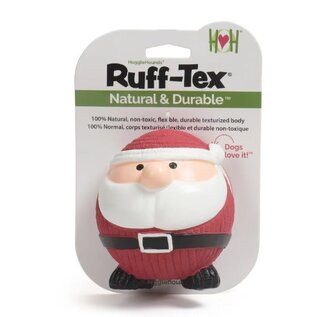 HUGGLE HOUNDS HUGGLEHOUNDS DOG HOLIDAY RUFF-TEX SANTA BALL LARGE 4"