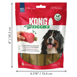 KONG KONG ZIGGIES ENHANCED 2.0 DOG TREATS 8 oz. bag