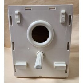 ABBA PRODUCTS ABBA PLASTIC NEST BOX W/ REMOVABLE DRAWER & CONCAVE  8" X 8" X 6"  HOLE SIZE 2"