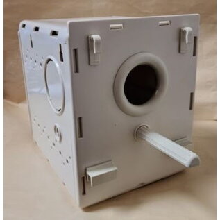 ABBA PRODUCTS ABBA PLASTIC NEST BOX W/ REMOVABLE DRAWER & CONCAVE  8" X 8" X 6"  HOLE SIZE 2"