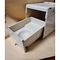 ABBA PRODUCTS ABBA PLASTIC NEST BOX W/ REMOVABLE DRAWER & CONCAVE  8" X 8" X 6"  HOLE SIZE 2"