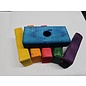 Wood Block 3 X 1 1/2 X 3/4 (drilled/dyed) Rainbow Delight Block Size nn assorted color