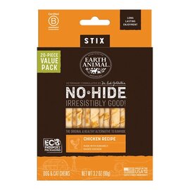 EARTH ANIMAL EARTH ANIMAL NO-HIDE STIX CHICKEN VALUE 20 PACK DOG/CAT TREAT STIX