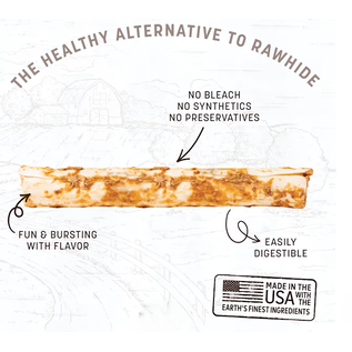 EARTH ANIMAL Earth Animal Dog No-Hide Large Rolls Natural Rawhide Alternative Salmon  Chew, 3 pack