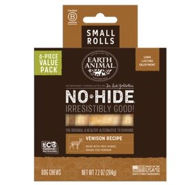 EARTH ANIMAL Earth Animal No-Hide Small Rolls Venison Recipe Chew Dog Treats, 6 Pack