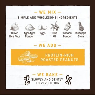 EARTH ANIMAL Earth Animal Dog No-Hide Medium Rolls Natural Rawhide Alternative Peanut Butter  Chew, 3 pack