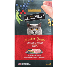 FUSSIE CAT Fussie Cat Market Fresh Chicken & Turkey Recipe Grain-Free Dry Cat Food, 3.5-lb bag