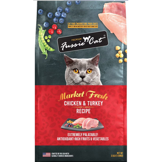 FUSSIE CAT Fussie Cat Market Fresh Chicken & Turkey Recipe Grain-Free Dry Cat Food, 3.5-lb bag