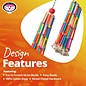 SUPER BIRD CREATIONS Super Bird Creations SB-708 Wind Chimes w/ Colorful Straws & Bell - 13" x 2"