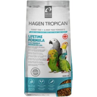 HAGEN Tropican Parrot Food with Peanuts & Sunflower Seeds, Parrot Granules, Lifetime Formula, 1.8 lb Bag