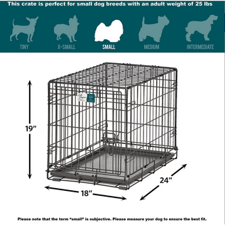 MIDWEST HOMES MidWest Homes for Pets Contour Single Door Dog Crate 18"W x 24"L x 19"