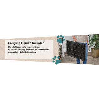 MIDWEST HOMES MidWest Homes for Pets Contour Single Door Dog Crate 18"W x 24"L x 19"