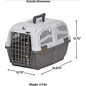 MIDWEST HOMES MidWest Skudo Standard Plastic Dog & Cat Kennel, 19-in