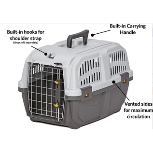 MIDWEST HOMES MidWest Skudo Standard Plastic Dog & Cat Kennel, 19-in