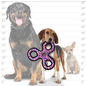 VIP TUFFY'S TUFFY JR 3 WAY TUG DURABLE SQUEAKY SOFT DOG TOY