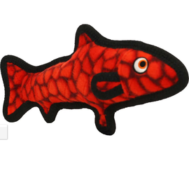 VIP TUFFY'S TUFFY OCEAN TROUT DURABLE SQUEAKY SOFT TOY RED