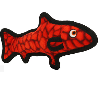 VIP TUFFY'S TUFFY OCEAN TROUT DURABLE SQUEAKY SOFT TOY RED