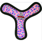 Tuffy's Ultimate Bowmerang Squeaky Plush Dog Toy, Pink Leopard