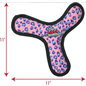 Tuffy's Ultimate Bowmerang Squeaky Plush Dog Toy, Pink Leopard