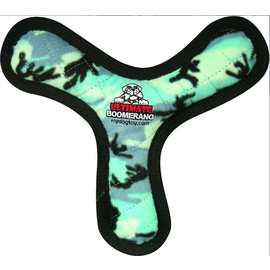Tuffy's Ultimate Bowmerang Squeaky Plush Dog Toy, Camo Blue