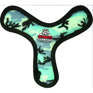 Tuffy's Ultimate Bowmerang Squeaky Plush Dog Toy, Camo Blue