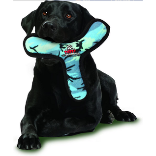 Tuffy's Ultimate Bowmerang Squeaky Plush Dog Toy, Camo Blue