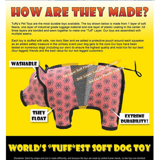 Tuffy's Ultimate Bowmerang Squeaky Plush Dog Toy, Camo Blue
