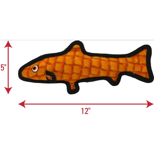 VIP TUFFY'S TUFFY OCEAN TROUT DURABLE SQUEAKY SOFT TOY RED