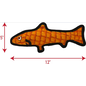 VIP TUFFY'S TUFFY OCEAN TROUT DURABLE SQUEAKY SOFT TOY RED