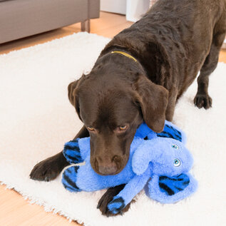 KONG KONG Scrumplez Elephant Dog Toy, Blue, Medium
