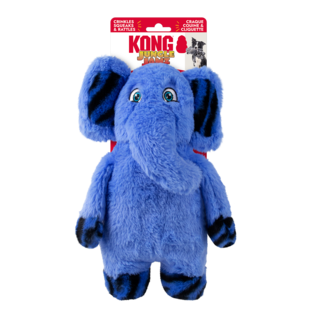 KONG KONG Scrumplez Elephant Dog Toy, Blue, Medium