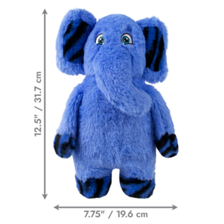 KONG KONG Scrumplez Elephant Dog Toy, Blue, Medium