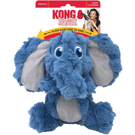 KONG KONG Scrumplez Elephant Dog Toy, Blue, Medium