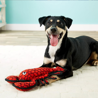 VIP TUFFY'S Tuffy's Ocean Creatures Larry Lobster Squeaky Plush Dog Toy