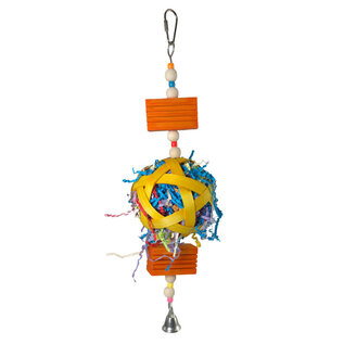 A&E CAGE COMPANY A & E Happy Beaks Party Ball Hanging Bird Toy One Size
