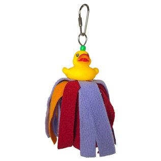 A&E CAGE COMPANY A & E  Happy Beaks Fuzzy Duck Comforty Bird Toy One Size