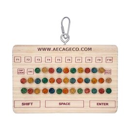 A&E CAGE COMPANY A & E  Happy Beaks Wood and Cork Keyboard Bird Toy One Size