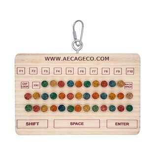 A&E CAGE COMPANY A & E  Happy Beaks Wood and Cork Keyboard Bird Toy One Size