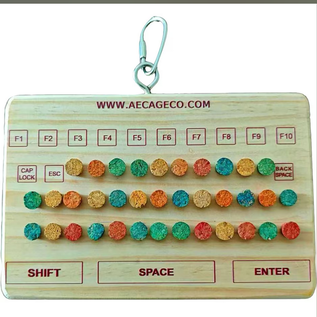A&E CAGE COMPANY A & E  Happy Beaks Wood and Cork Keyboard Bird Toy One Size