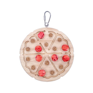 A&E CAGE COMPANY A & E Happy Beaks Wood and Cork Pizza Bird Toy One Size